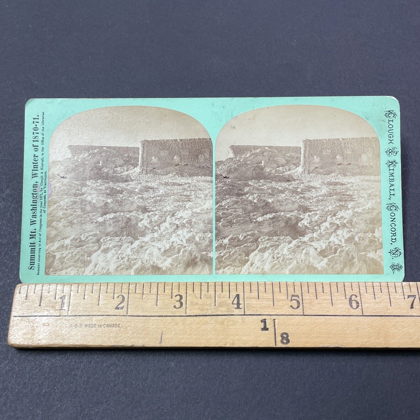 Antique 1871 Tip Top House Mt Washington Ice Storm Stereoview Photo Card V1878