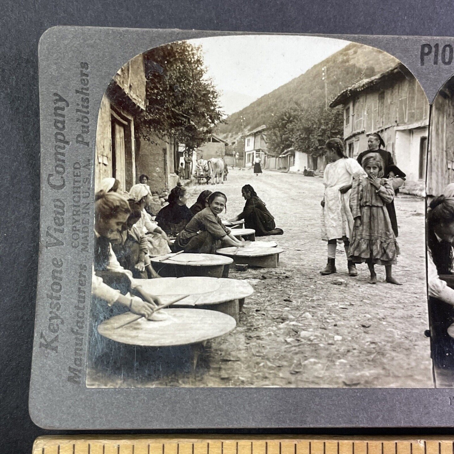 Berkovitsa Bulgaria Village View Stereoview Antique c1910s Y959