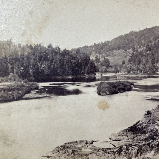 Antique 1860s Connecticut River Upper Valley NH Stereoview Photo Card V2027