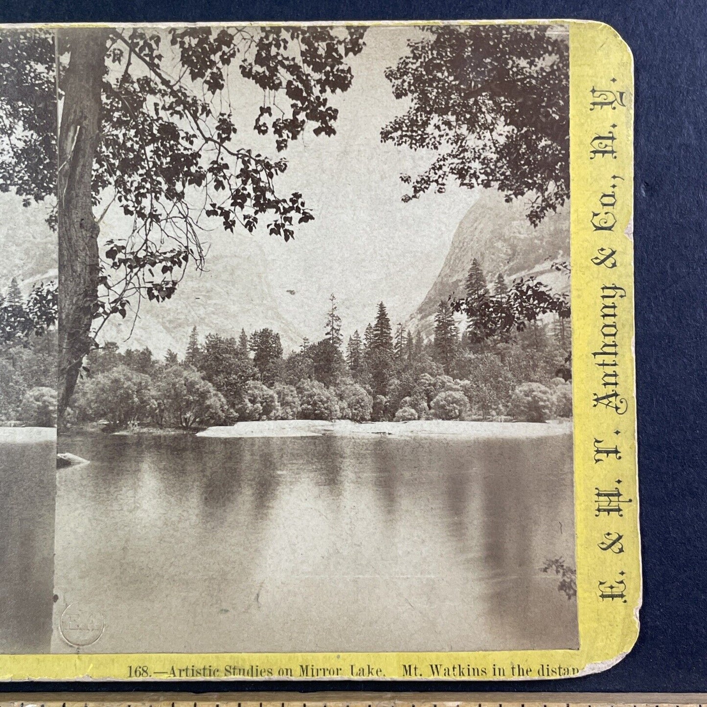 Glories Of Yo-Semite Stereoview Mirror Lake E&HT Anthony Antique c1870 X3711