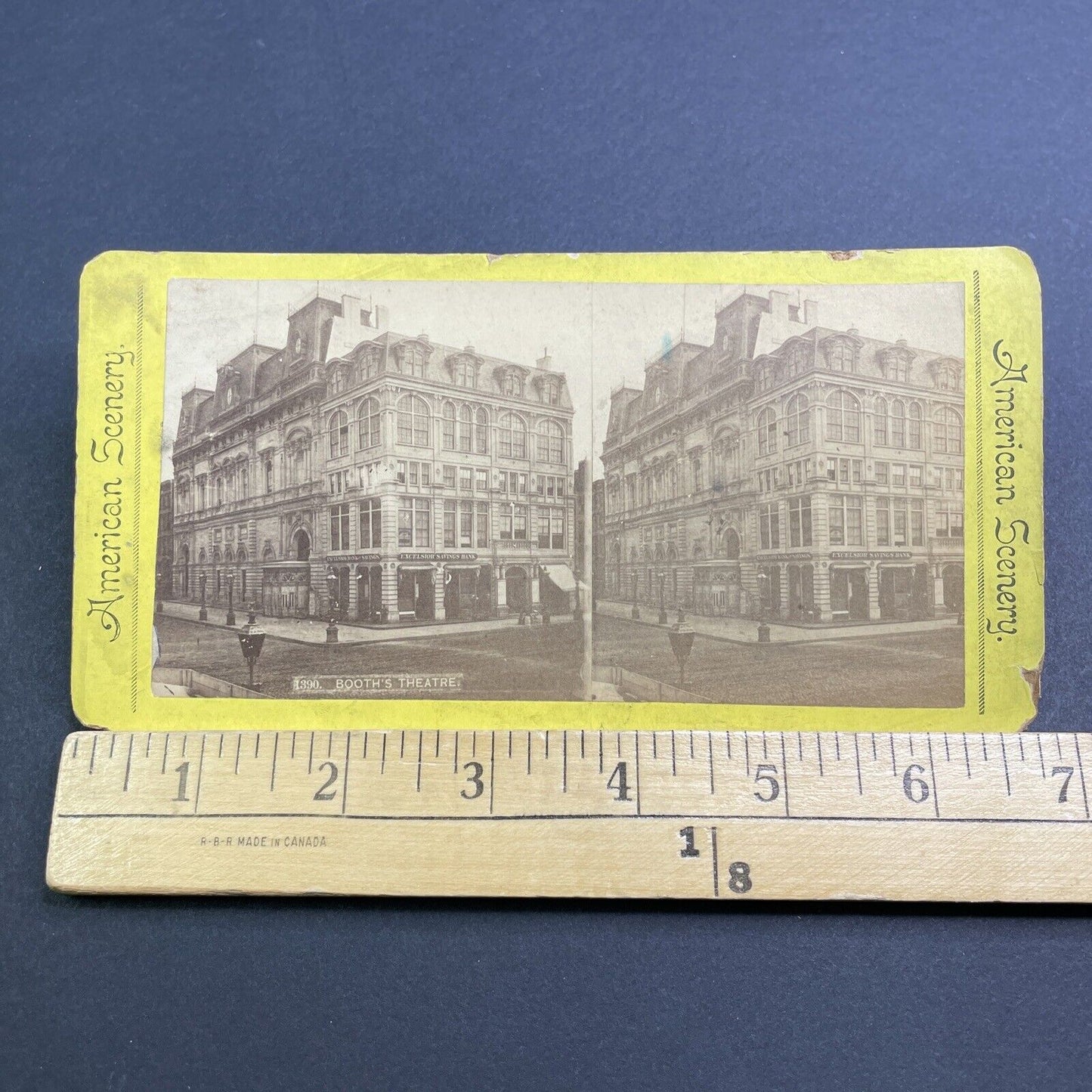 Antique 1870s 23rd & Sixth Avenue Manhattan New York Stereoview Photo Card V539