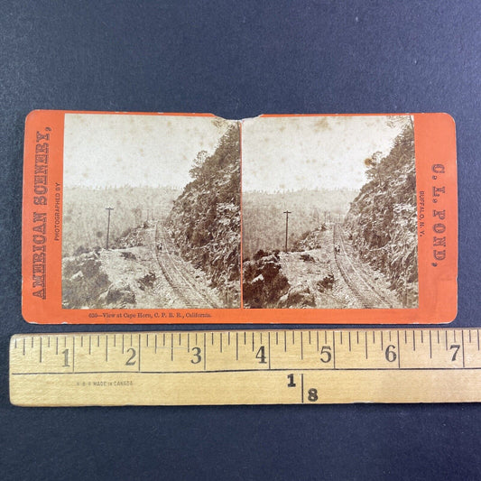 Cape Horn Pass Magra California Stereoview C.L. Pond Sierra Nevadas c1870s Y2507