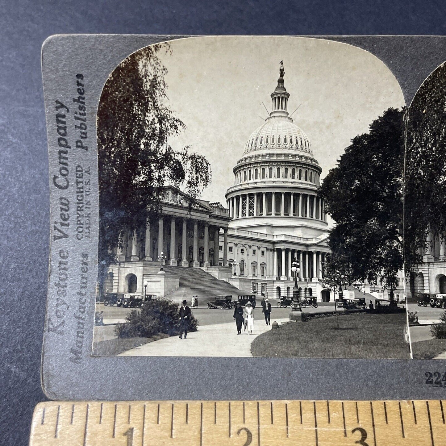 Antique 1909 Capitol Building Washington DC Stereoview Photo Card V2838