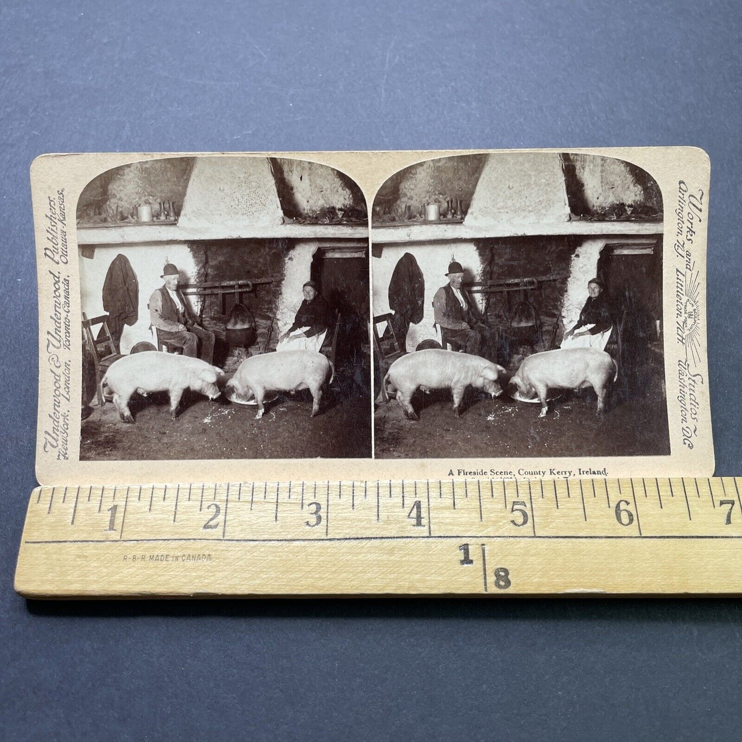 Antique 1896 Poor Irish Farmers Near Killorglin Stereoview Photo Card P2390