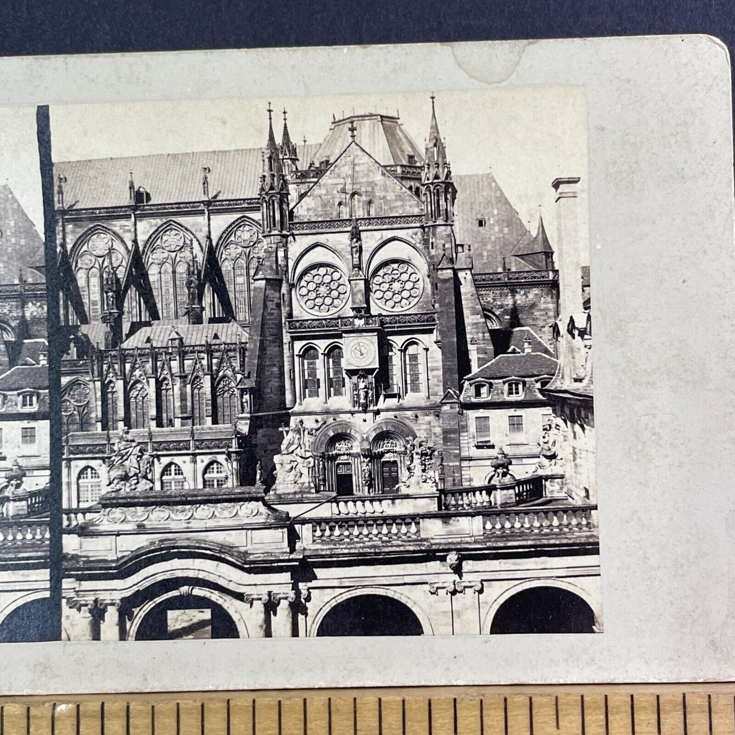 Strasbourg Cathedral Church France Stereoview Guillon Antique c1870 X2613