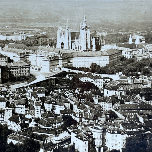 Antique 1920 Prague Czech Republic Czechoslovakia Stereoview Photo Card P2073