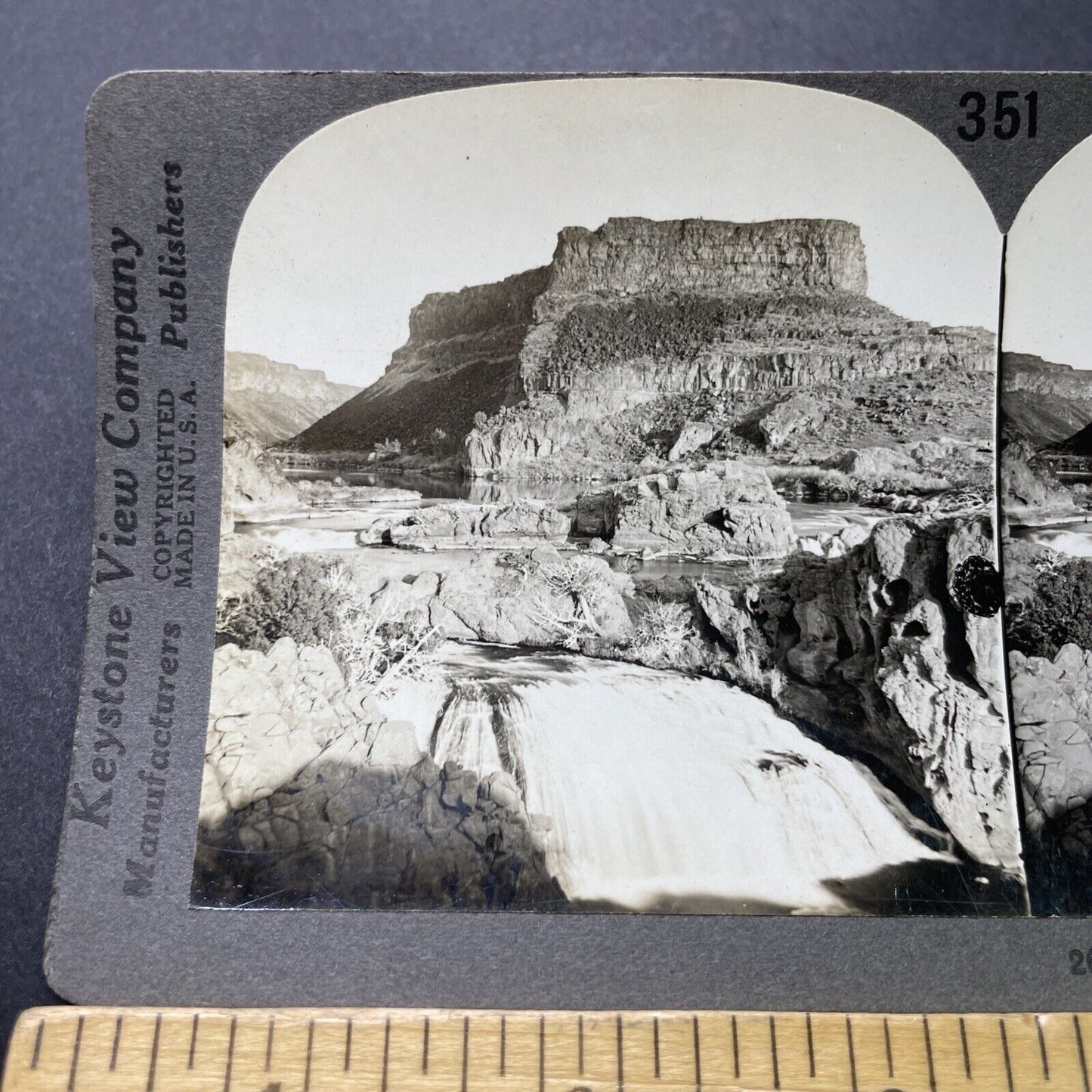 Antique 1920s Shoshone Falls Twin Falls Idaho Stereoview Photo Card P3173