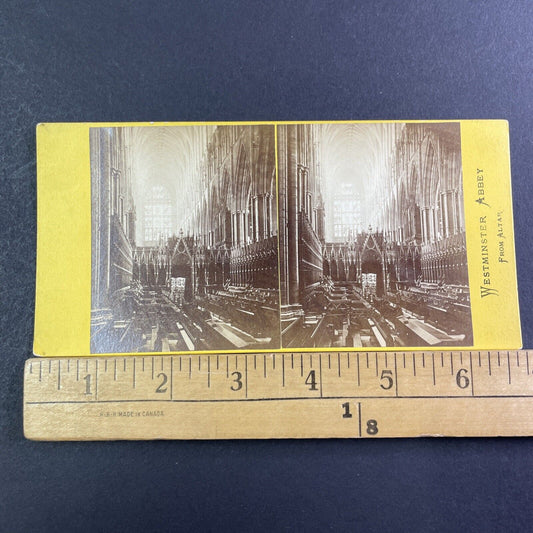 Westminster Abbey Church England Stereoview Photo Card UK Antique c1867 X1581