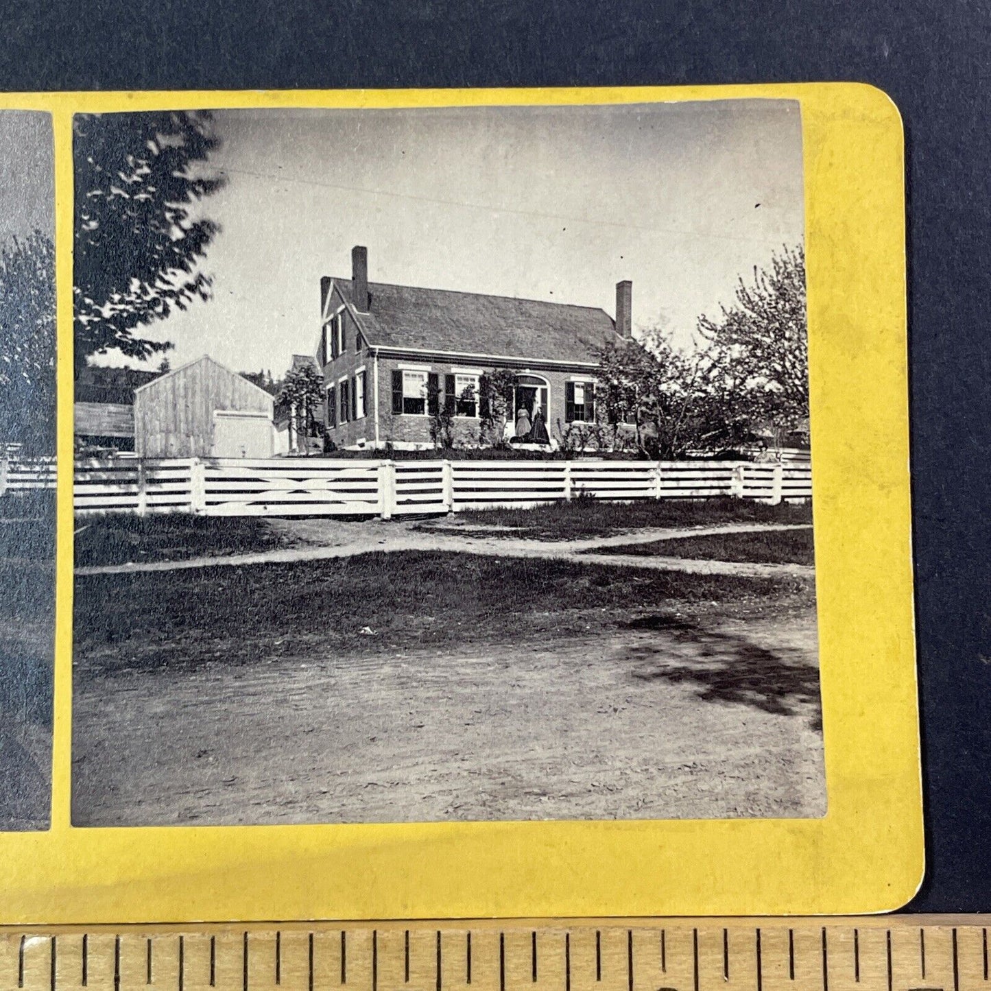 Skowhegan History House Maine Stereoview Coburn Family Photo Antique 1860s X921