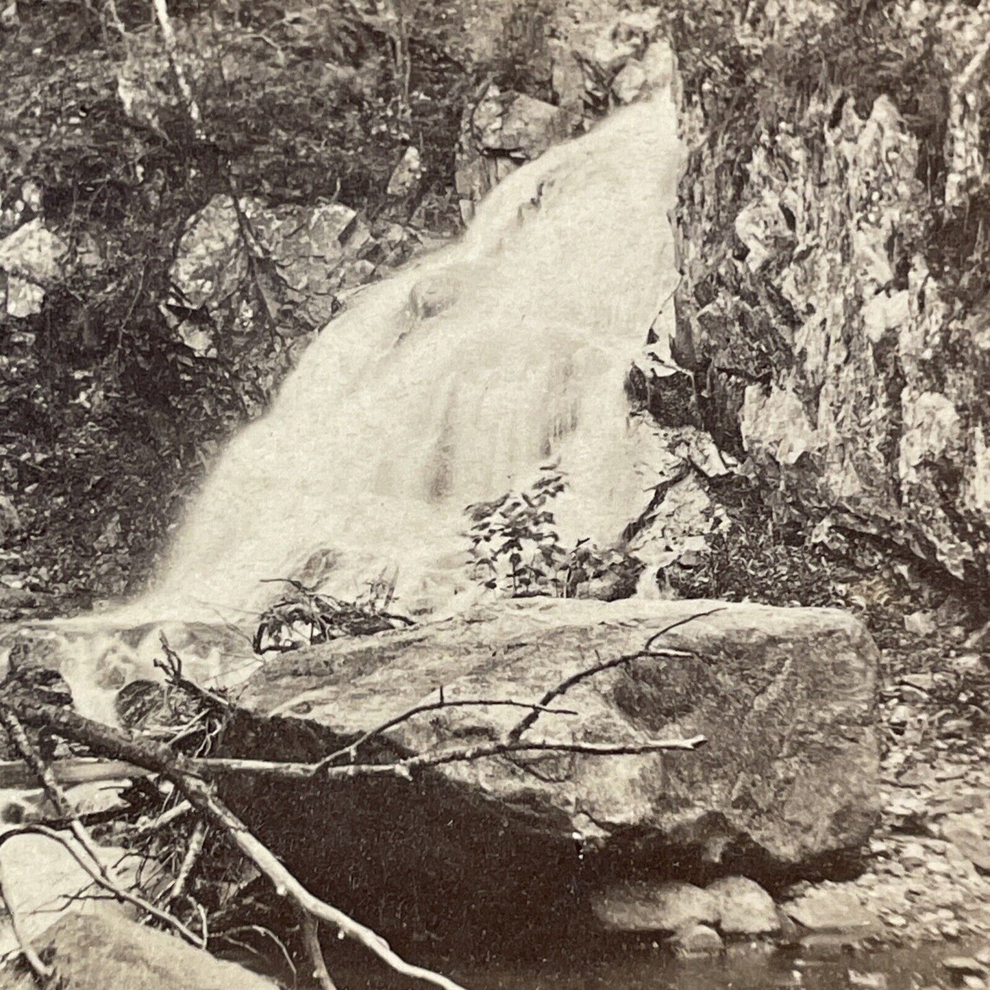 Roaring Falls Wolfeboro New Hampshire Stereoview ET Brigham Antique c1872 X926