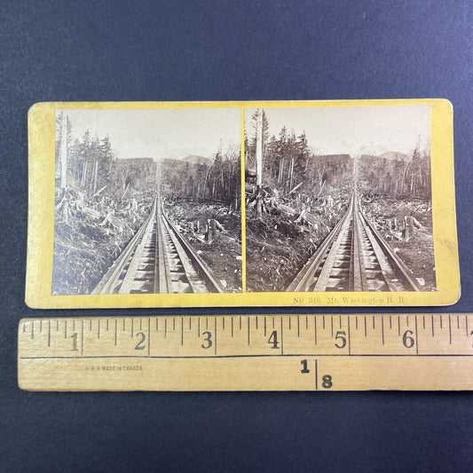 Mount Washington Cog Railway Stereoview James Cremer New Hampshire c1870s Y937