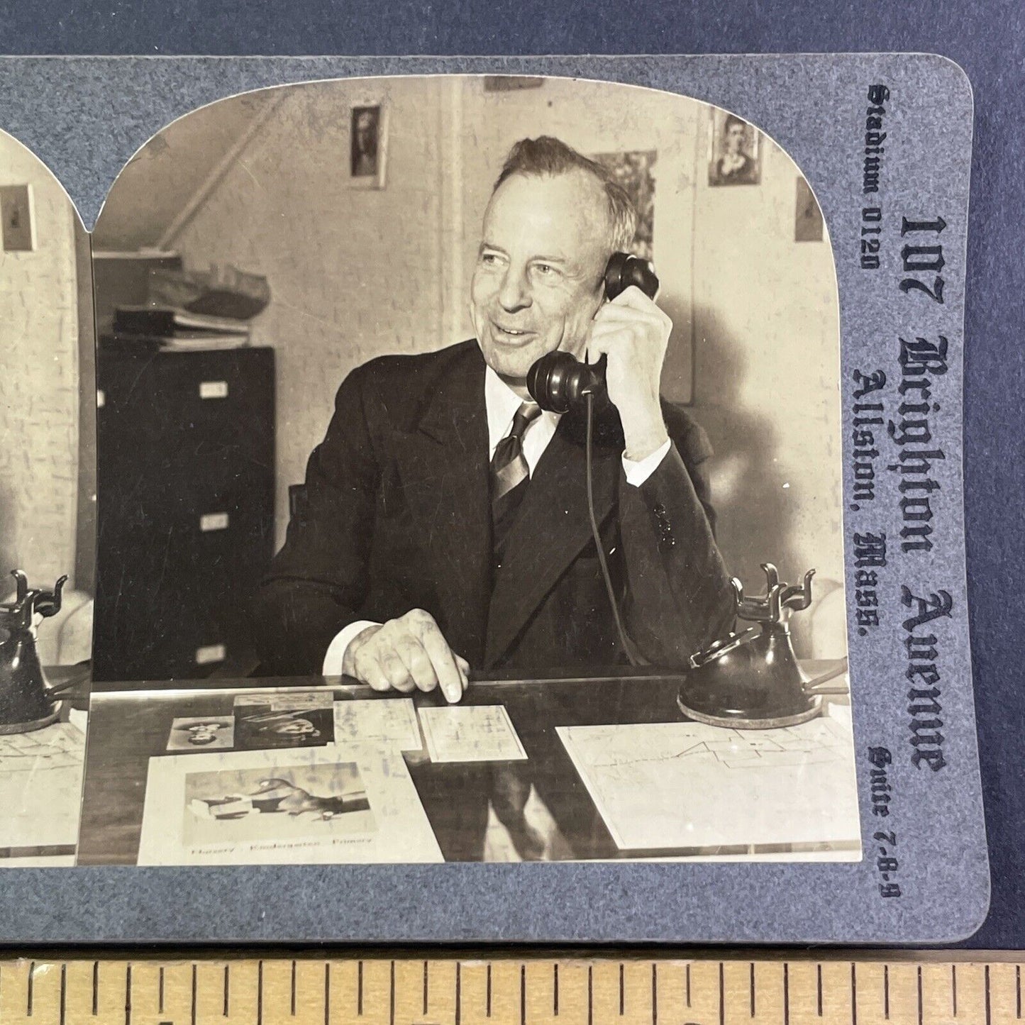 Llyod Harrison Bugbee Stereoview Hartford School Supt. Antique c1930s X4153