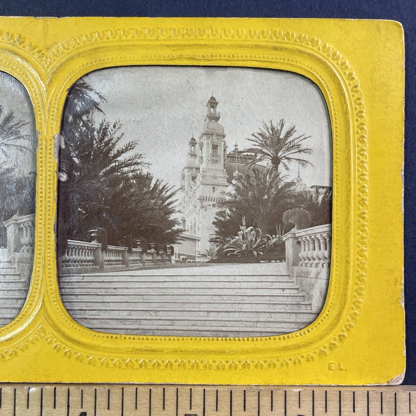 Monte Carlo Casino Grand Opening Stereoview French Tissue Antique c1865 XT2108