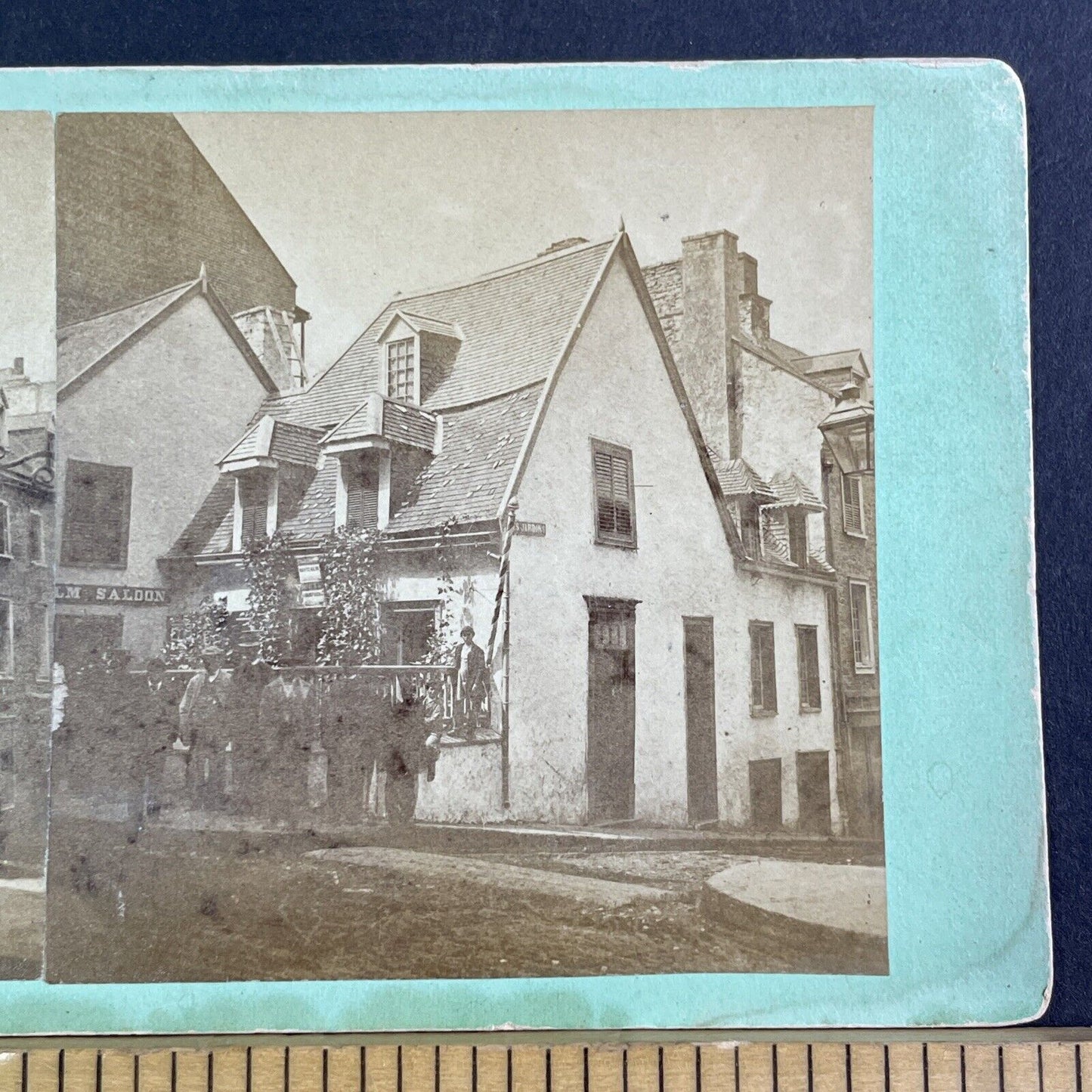 Louis Montcalm Headquarters Stereoview Quebec City Antique c1860s X3203