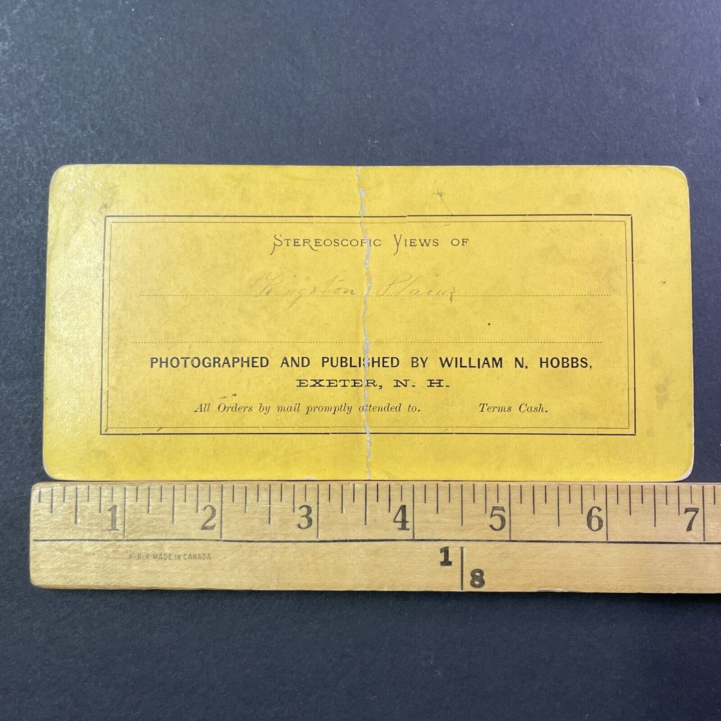 Kingston New Hampshire Common School Stereoview Photo Card Antique 1870 X840
