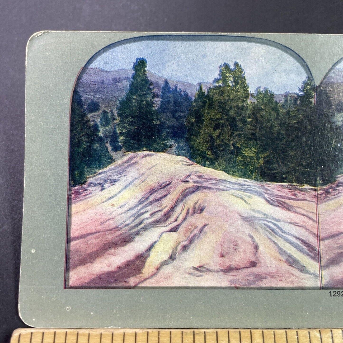 Antique 1910s Narrow Gauge Terrace Yellowstone Park Stereoview Photo Card P3456