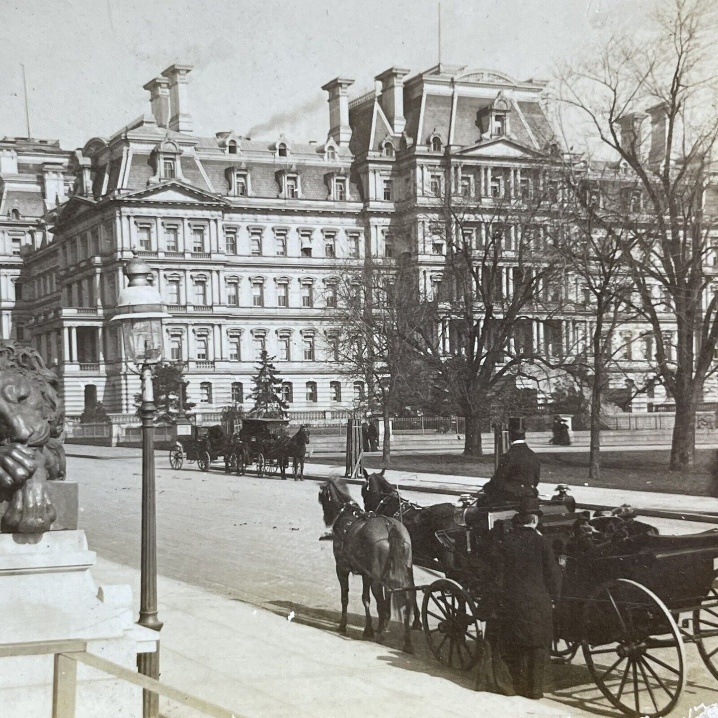 Antique 1900 Department Of Defence Washington DC Stereoview Photo Card P2212