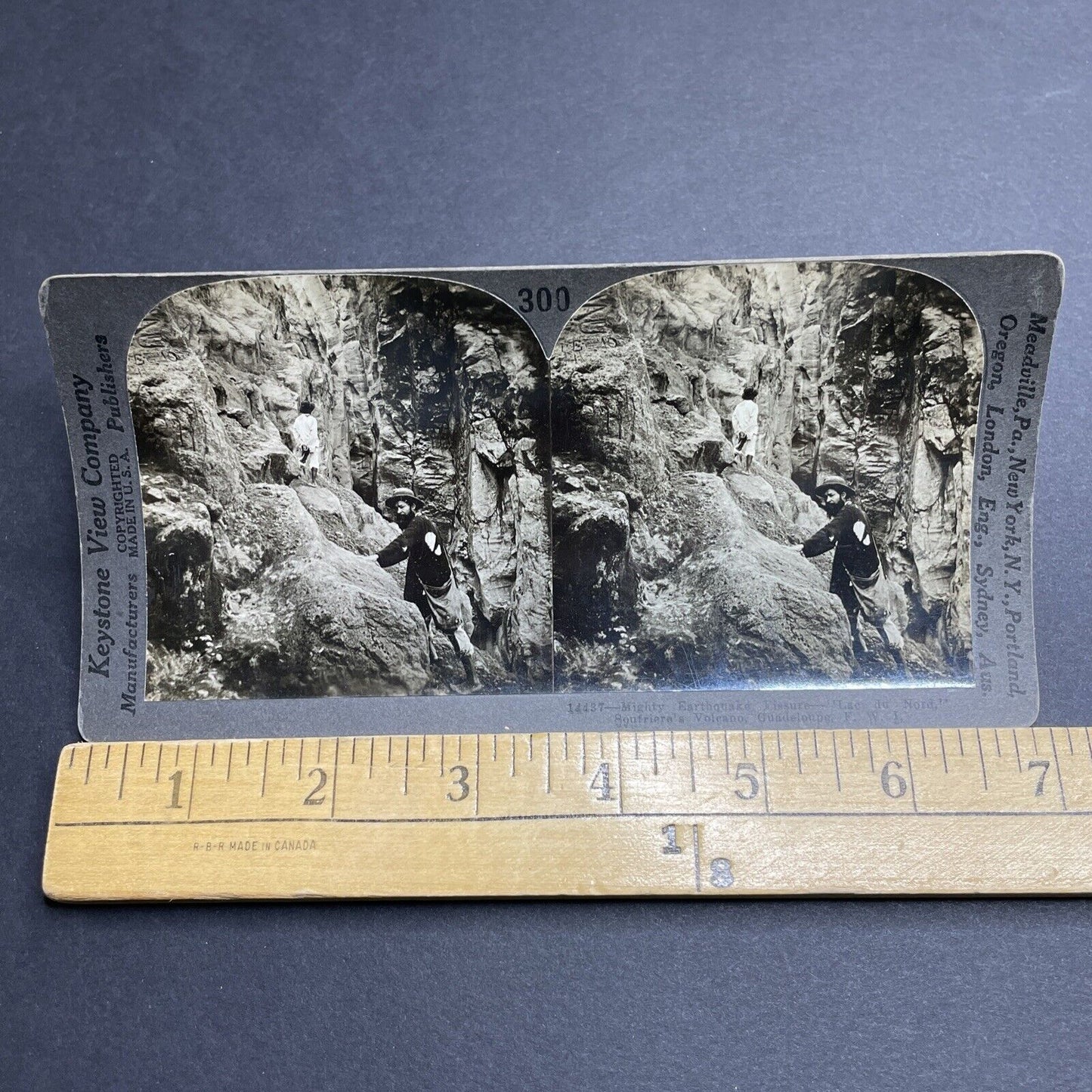 Antique 1909 Earthquake Damage French West Indies Stereoview Photo Card P2034