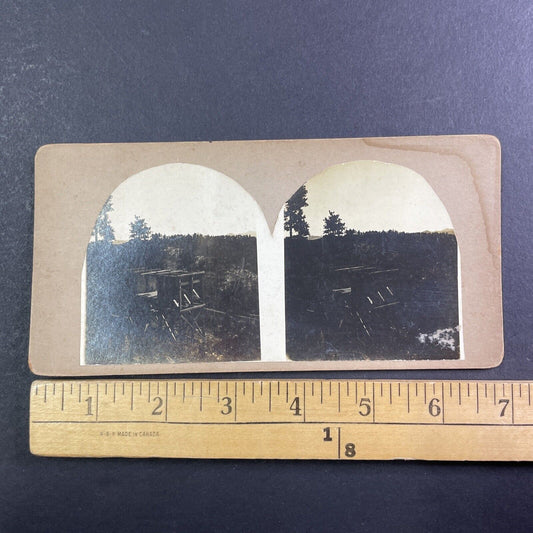 Copper Mountain Colorado Ore Body Terminal Stereoview Antique c1870s X3754