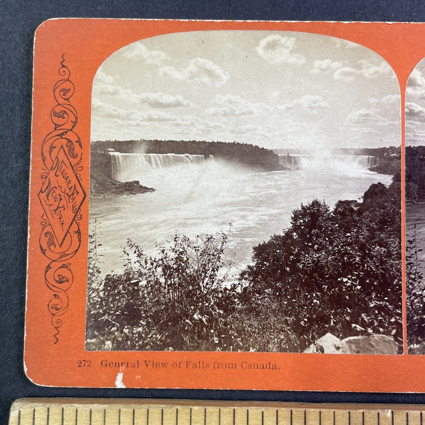 Niagara Falls Vista View Stereoview George Curtis Antique c1870 Y2441