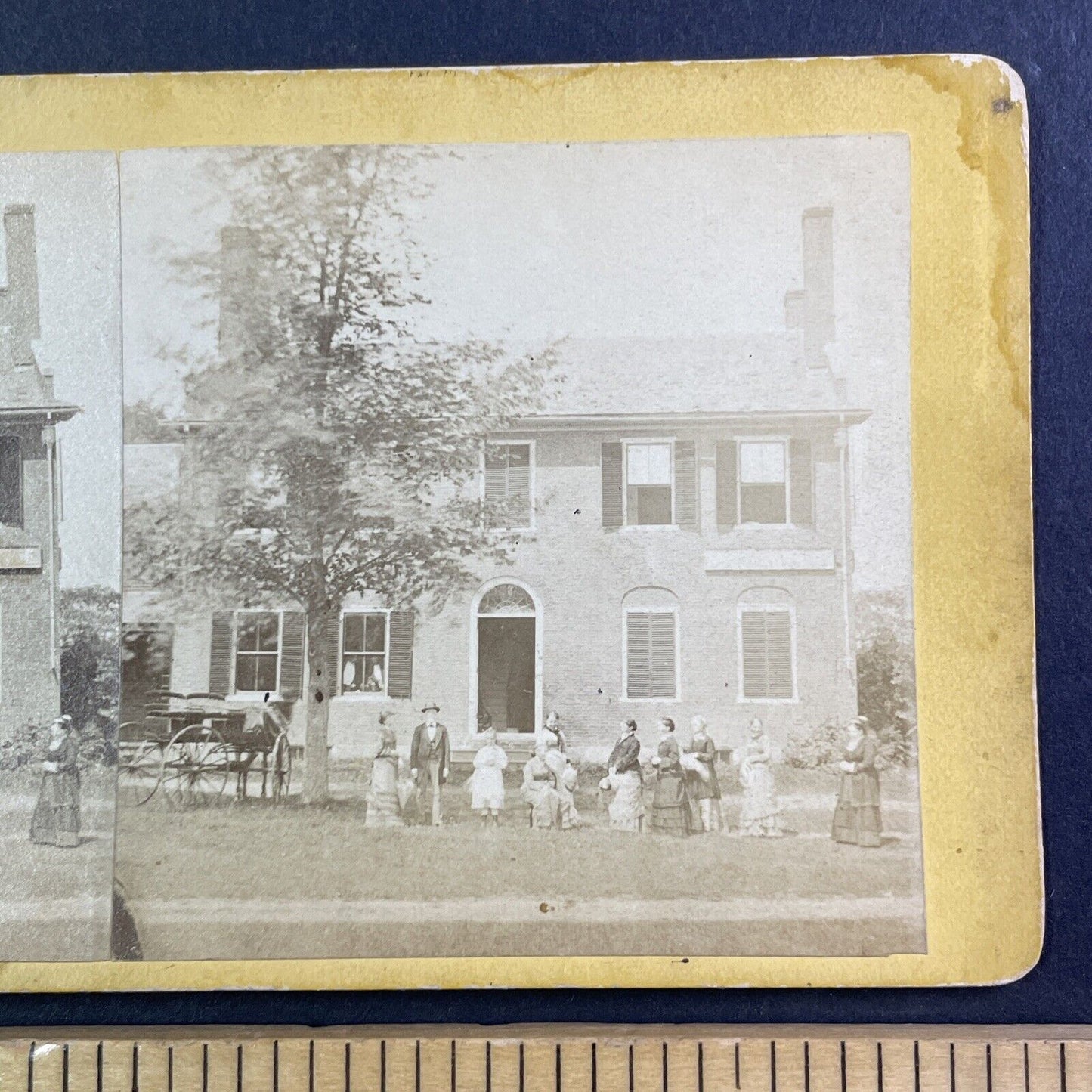 Victorian House Walpole New Hampshire Stereoview W.P. Chapin Antique c1870s Y918