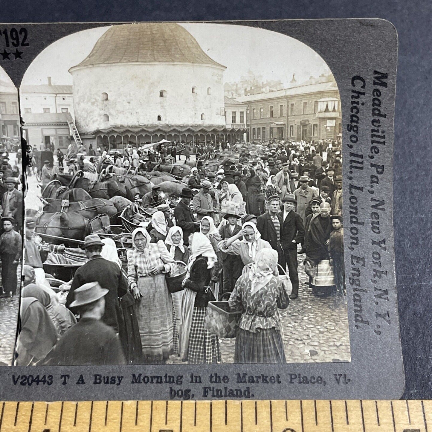 Antique 1905 Finland Women In Traditional Clothes Stereoview Photo Card P4524