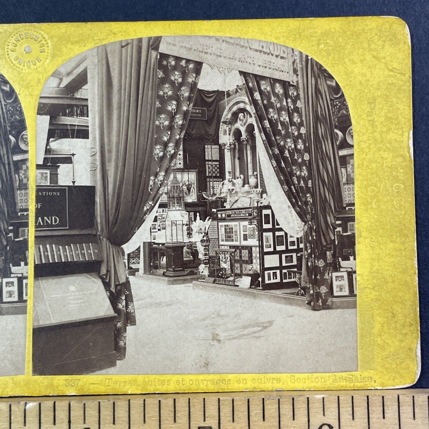 Minton Hollins & Co Stereoview Artistic Tile Exhibit Antique c1870 X3543