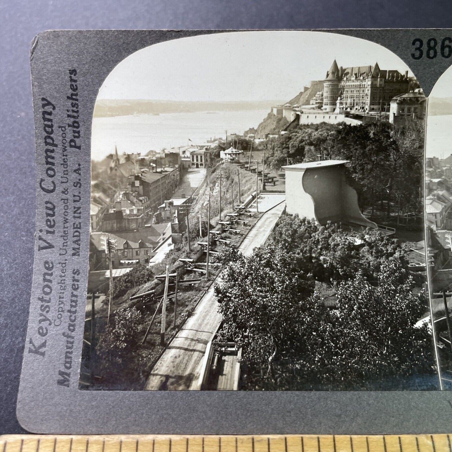 Antique 1910s Chateau Frontenac Quebec City PQ Stereoview Photo Card P3285