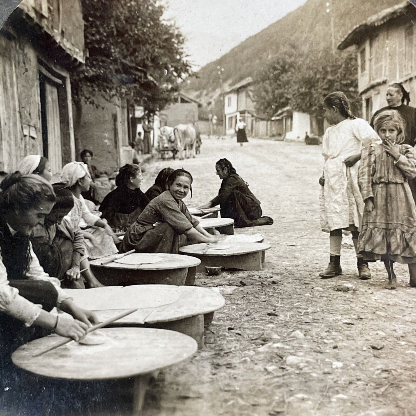 Berkovitsa Bulgaria Village View Stereoview Antique c1910s Y959