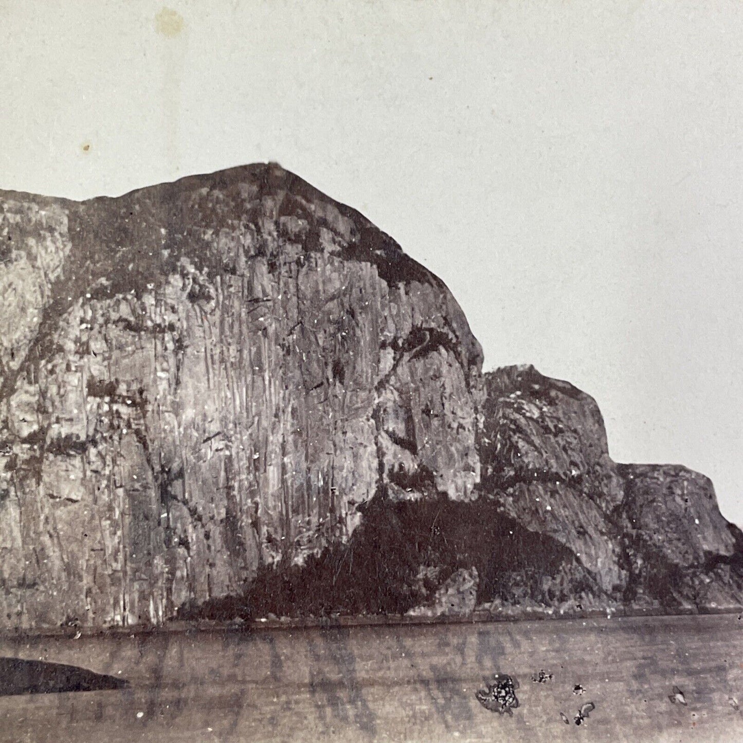 Cap Trinite Saguenay River Quebec Canada Stereoview L.P. Vallee c1860s Y1714