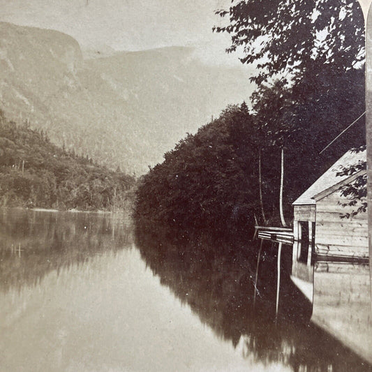 Antique 1880s Echo Lake Franconia Notch NH Stereoview Photo Card P856-13