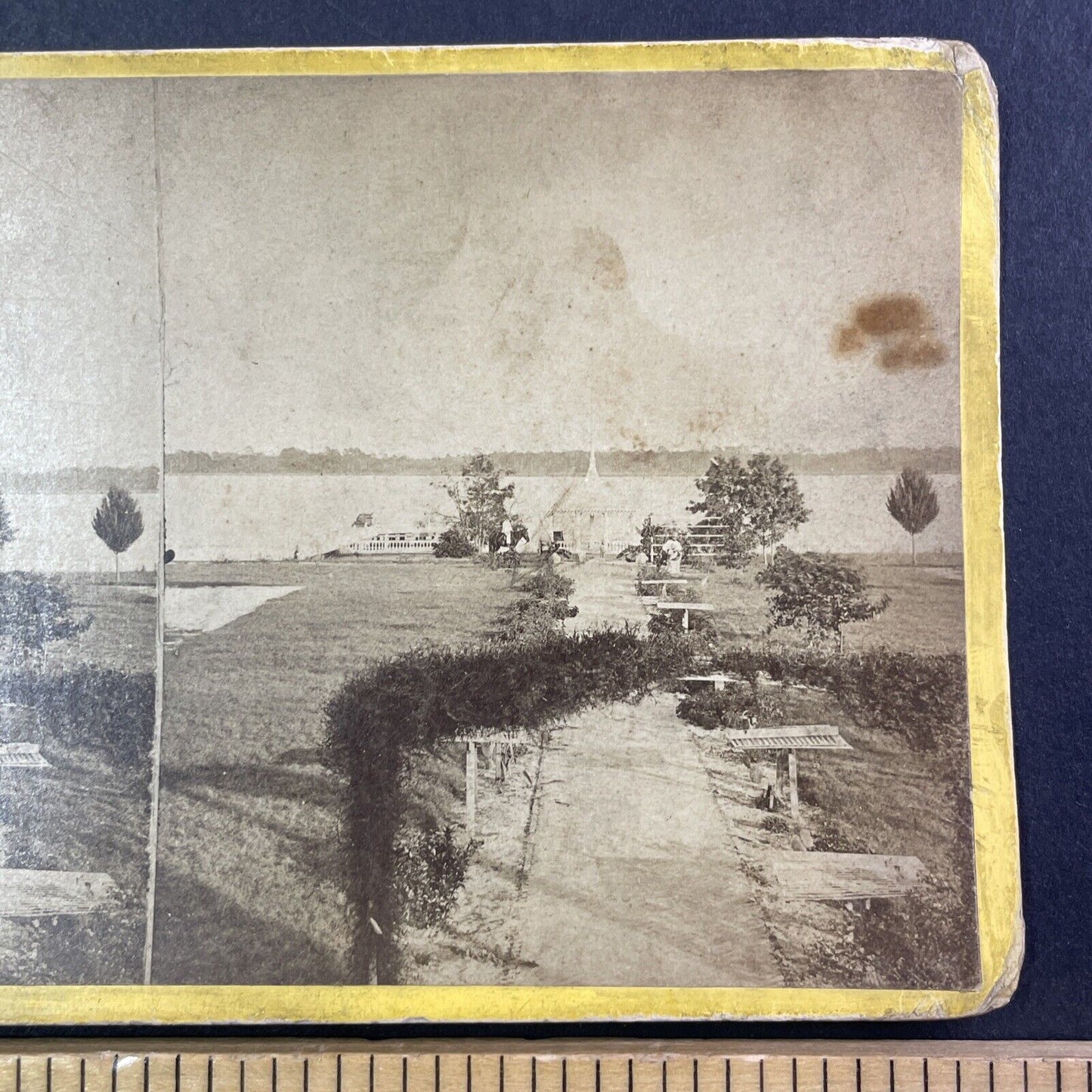 Milton S. Littlefield Residence Stereoview Jacksonville FL Antique c1870s Y051