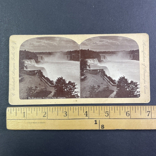 Prospect Park Niagara Falls Stereoview Charles Bierstadt c1870s Y2225