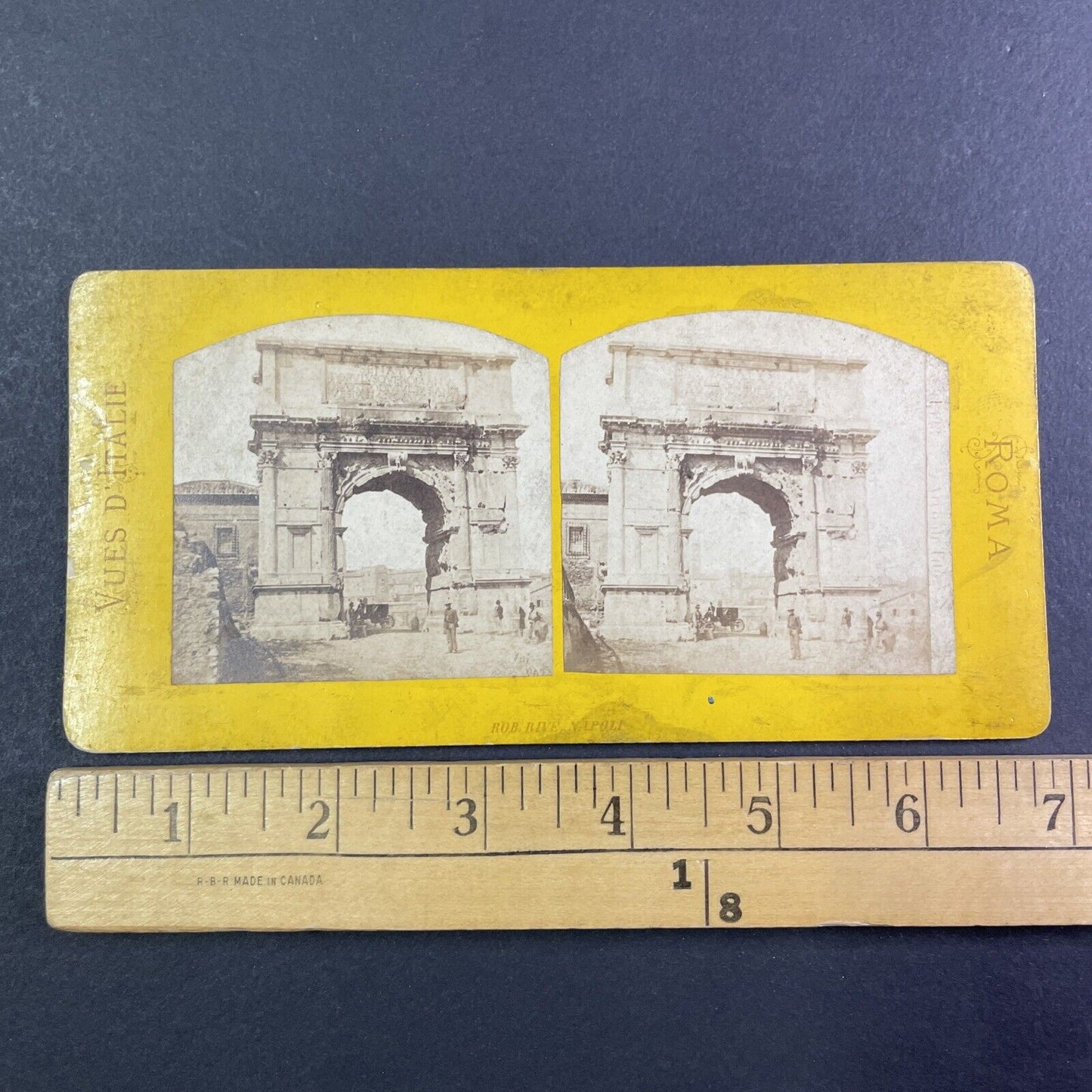 Arch of Titus in Rome Italy Stereoview Robert Rive Antique c1865 Y1426