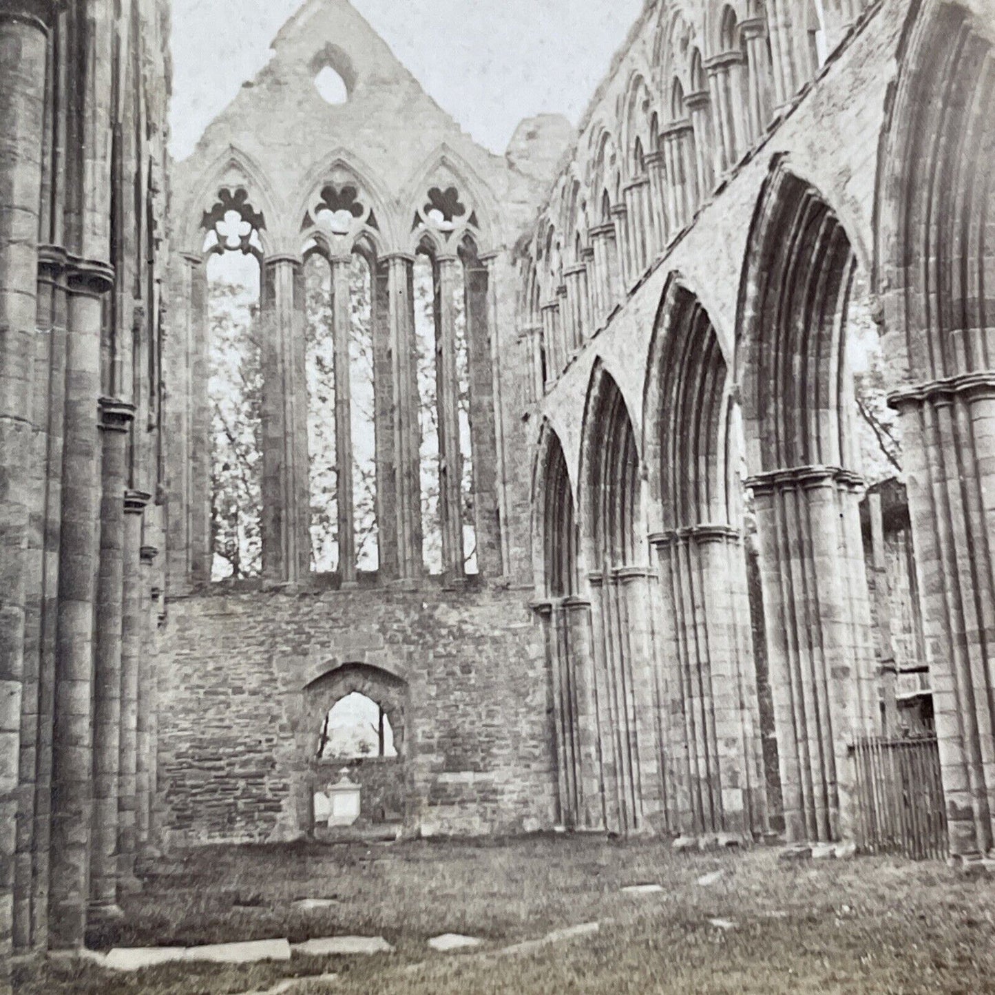 Dunblane Cathedral Church Scotland Stereoview P. Ewing Antique c1855 Y2203