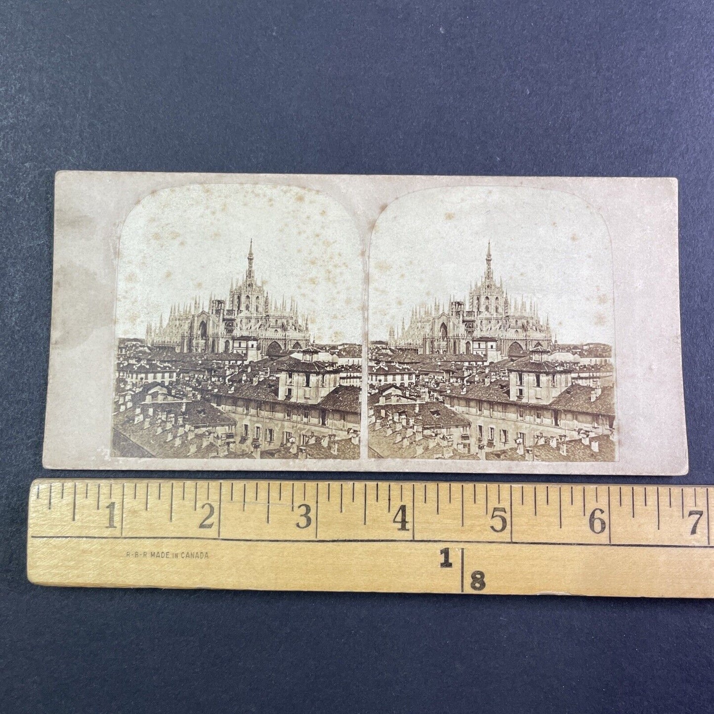 Milan Cathedral Church Italy Stereoview Way and Sons Antique c1855 Y2201