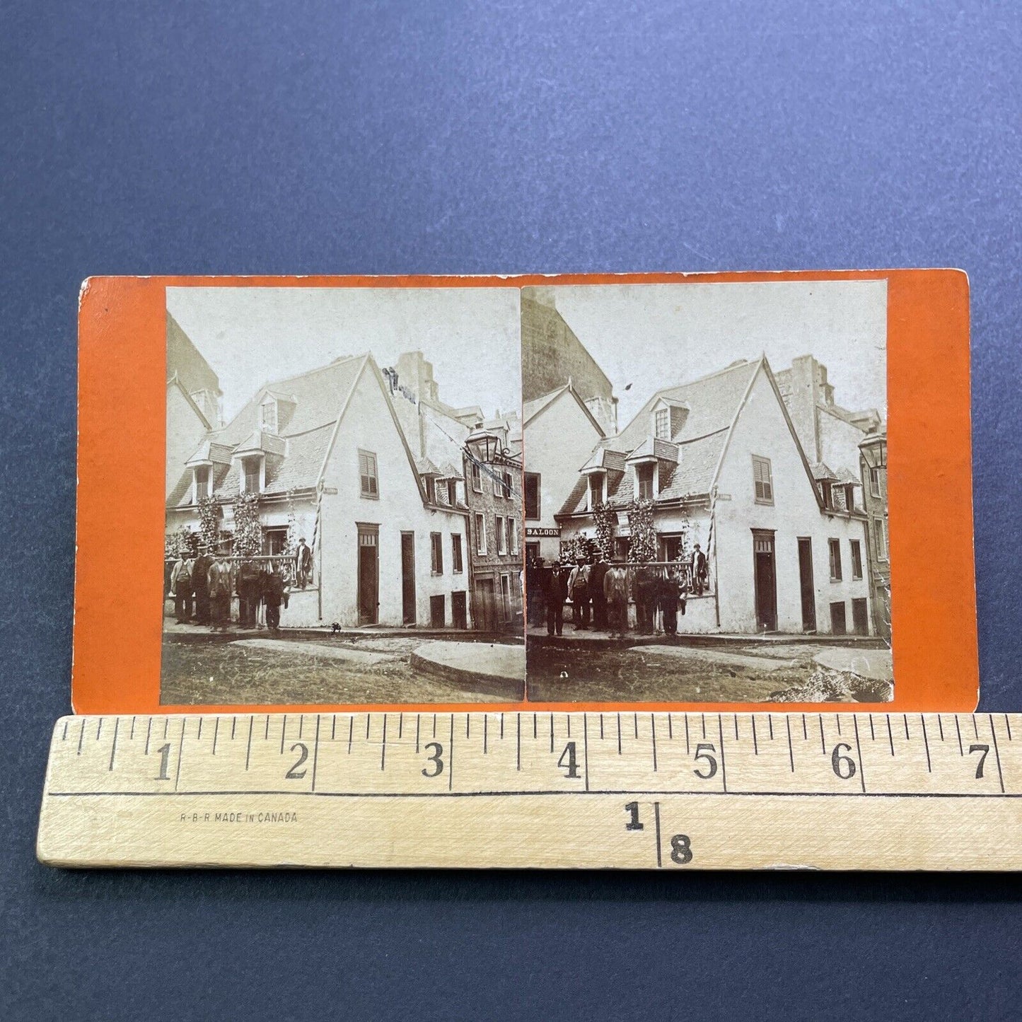 Antique 1860 General Montcalm's House Quebec City Stereoview Photo Card V3421