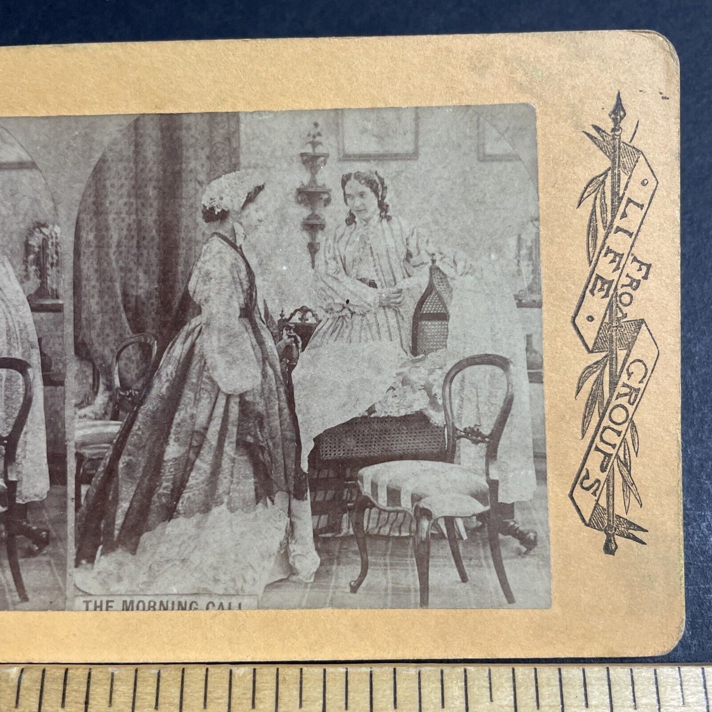 Antique 1870s Very Wealthy American Women Stereoview Photo Card P4626