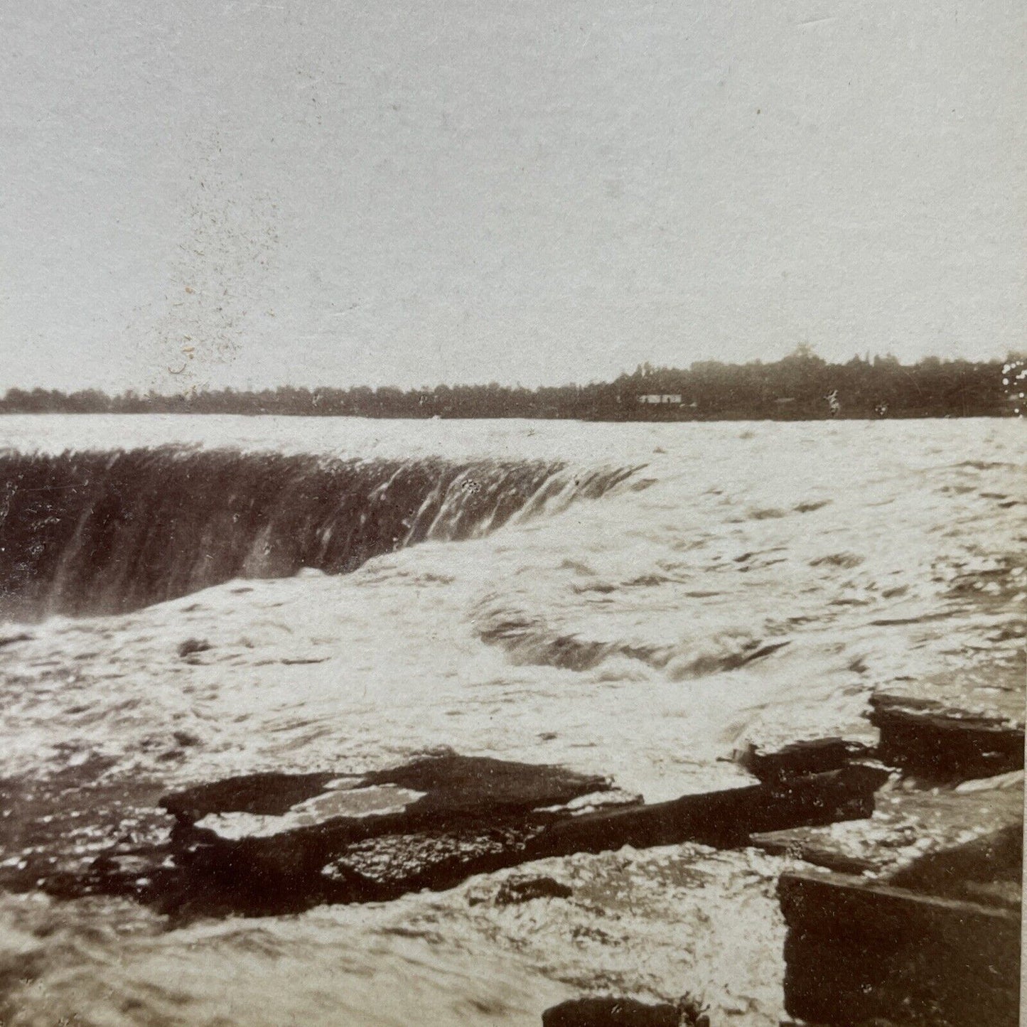 Antique 1860s Niagara Falls Upper River First Photos Stereoview Photo Card P2536