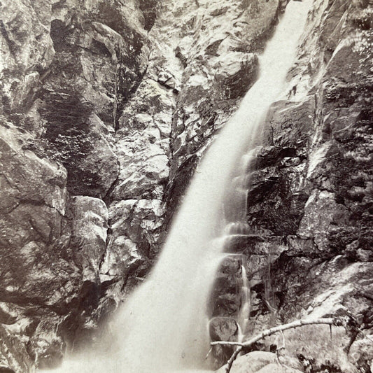 Antique 1870s Glen Ellis Falls Gorham NH Stereoview Photo Card V1985