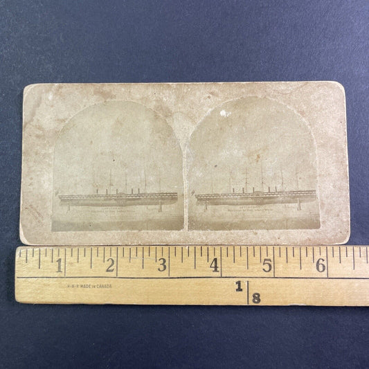 SS Leviathan / SS Great Eastern Stereoview Paddle Ship Antique c1859 X2858