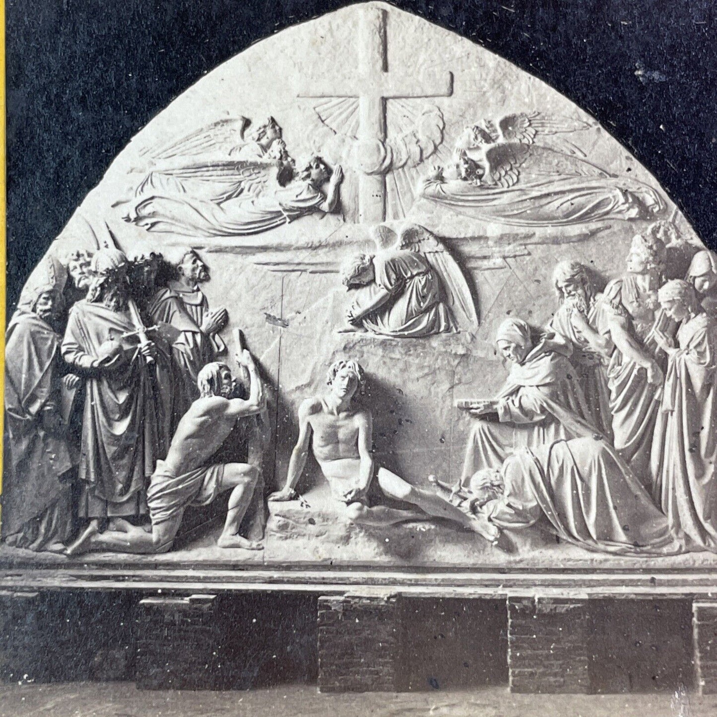 Exaltation of the Cross by Giovanni Dupre Stereoview Firenze Antique c1871 X4216