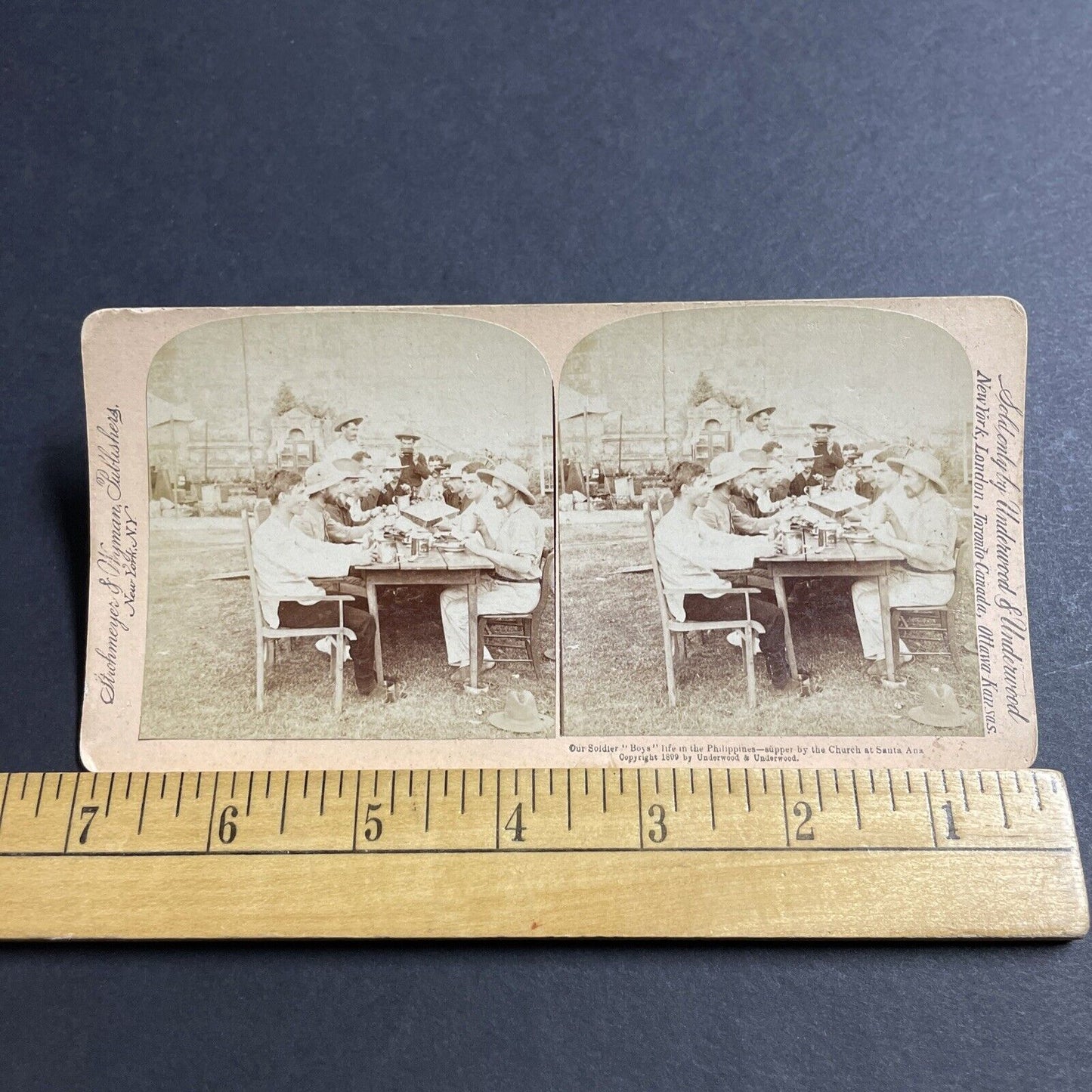 Antique 1899 US Army Soldier In The Philippines Stereoview Photo Card P4963