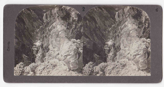 Antique 1899 Grand Canyon Yellowstone Lower Falls Canyon Junction Photo Card P43