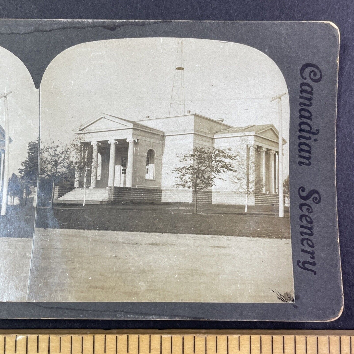 Toronto Graphic Art Building Stereoview Ontario Canada Antique c1901 Y2780