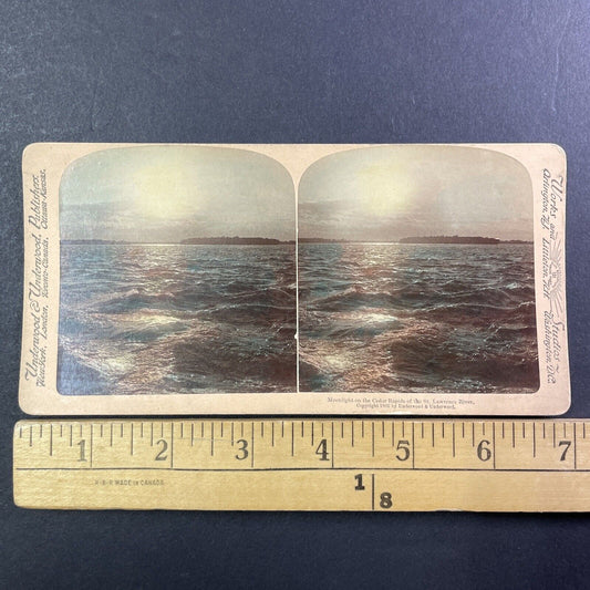 St. Lawrence River Rapids Stereoview Cedars Les Cedres Quebec Antique c1902 Y536