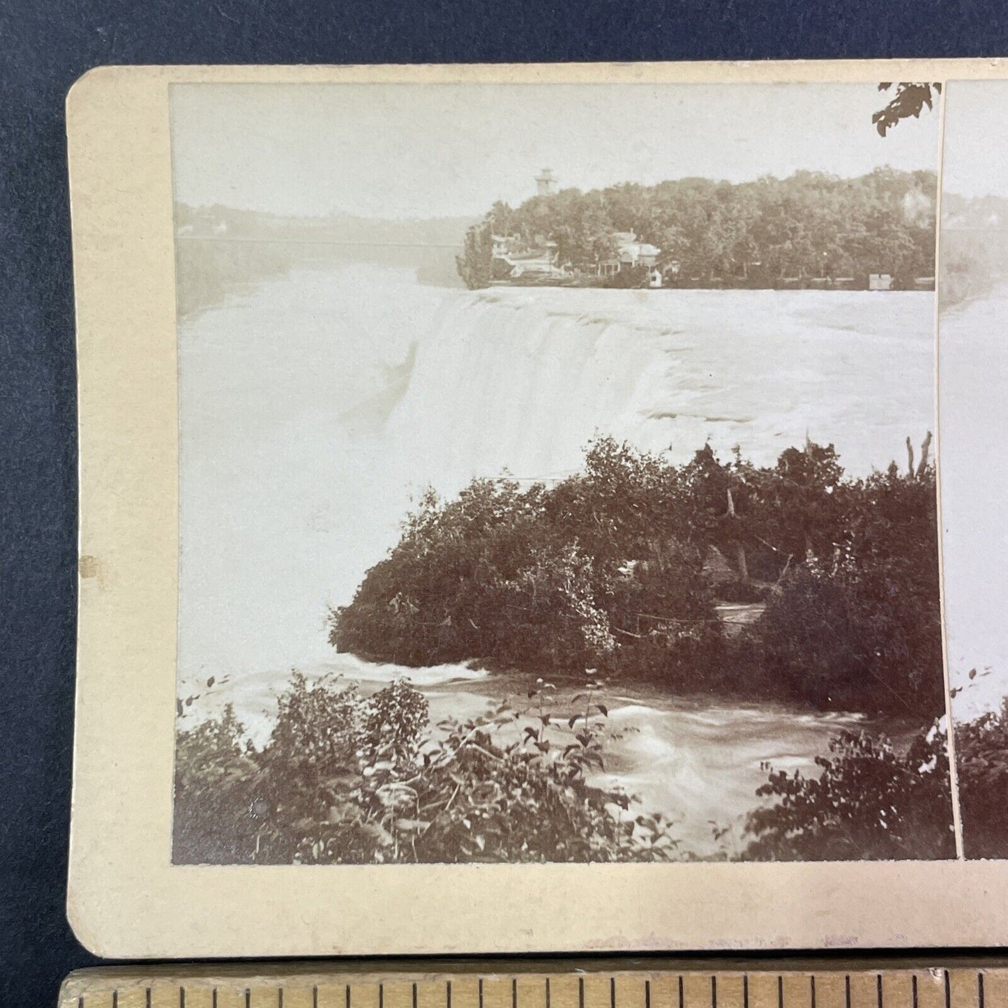 American Falls from Goat Island Stereoview Niagara Falls Antique c1880 Y2132