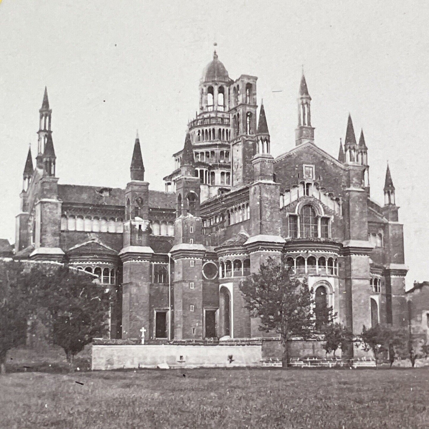 Certosa di Pavia Monastery Stereoview Charles Gaudin Antique c1865 X3239