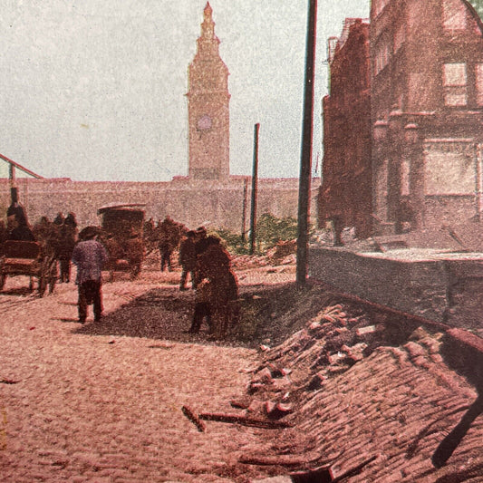 Antique 1910s San Francisco Earthquake Market St Stereoview Photo Card 2300-03