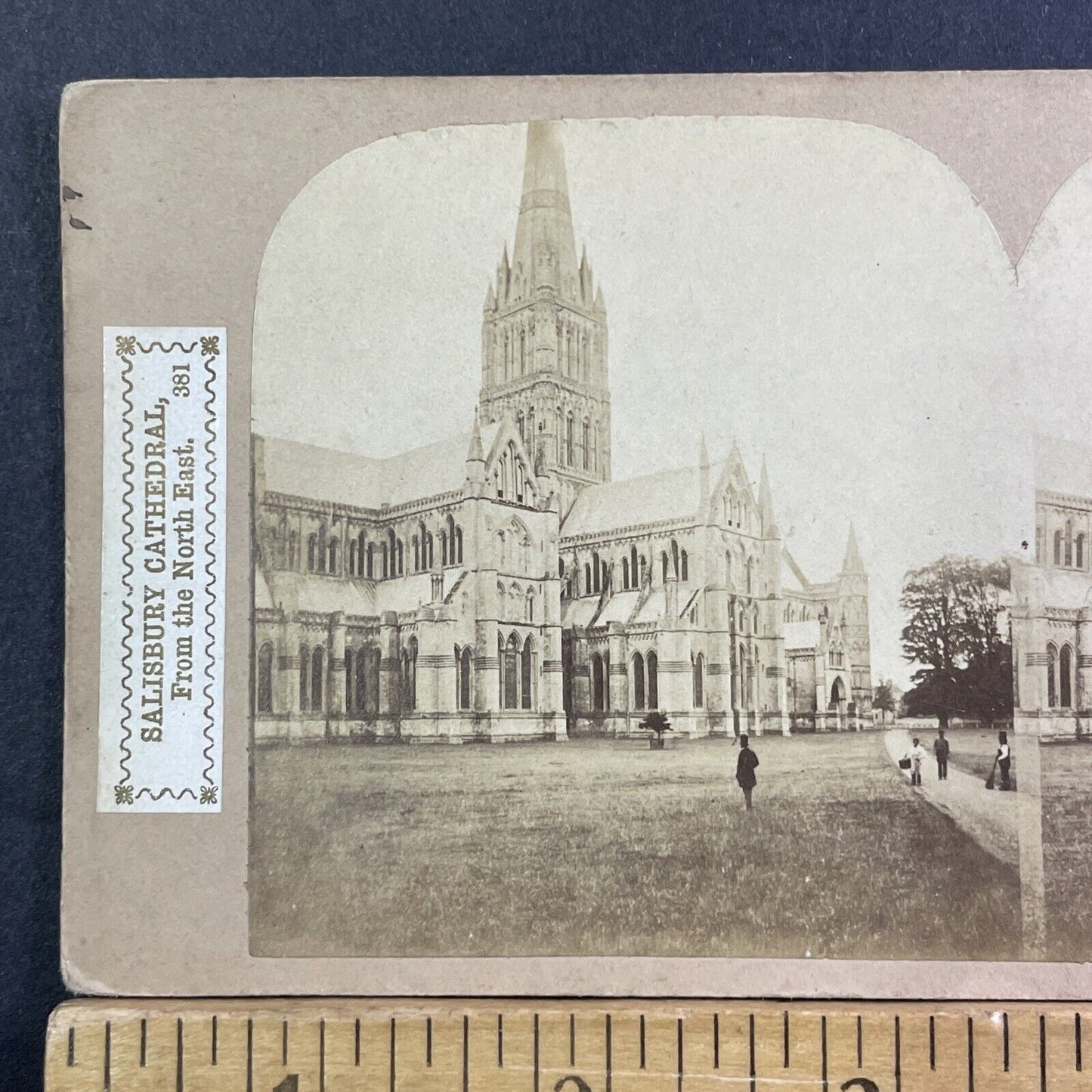 Salisbury Cathedral Church UK Stereoview England Photo Antique c1875 X1349